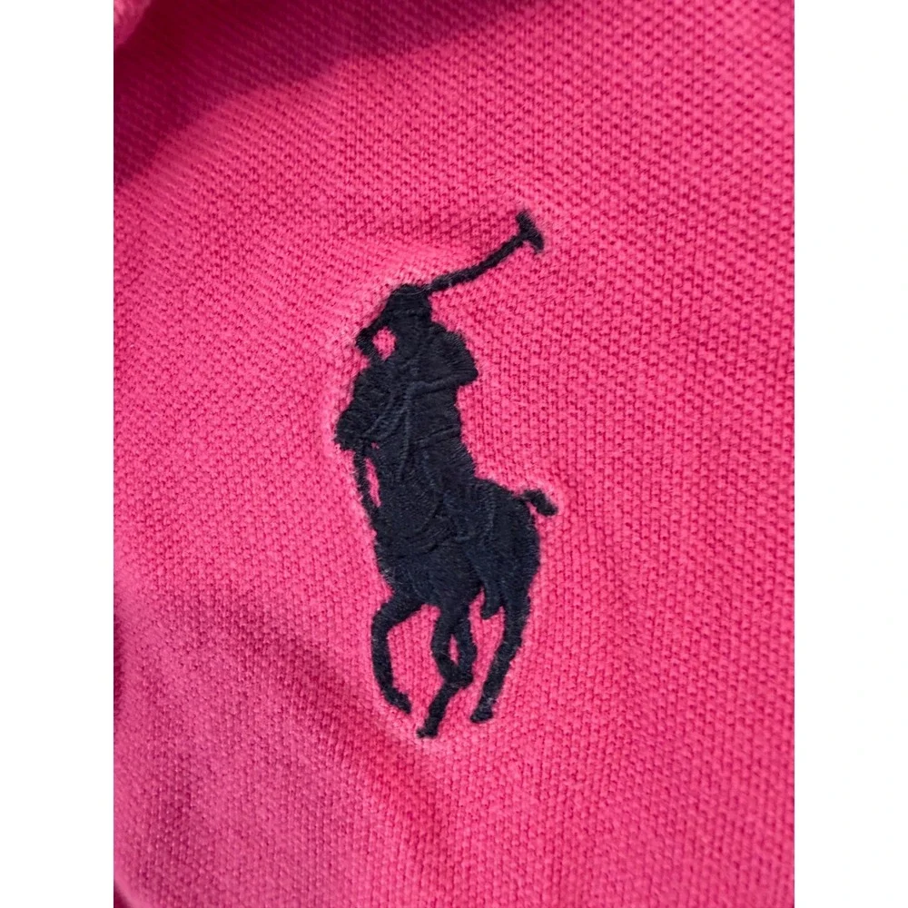 Ralph Lauren Kids Pink Ruffle Polo Dress Navy Pony Size 5